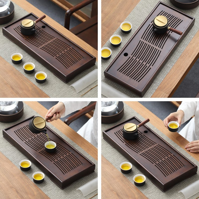 Chinese Wooden Tea Tray With Water Storage|Gong Fu Tea Tray - TeaCeremonyLife