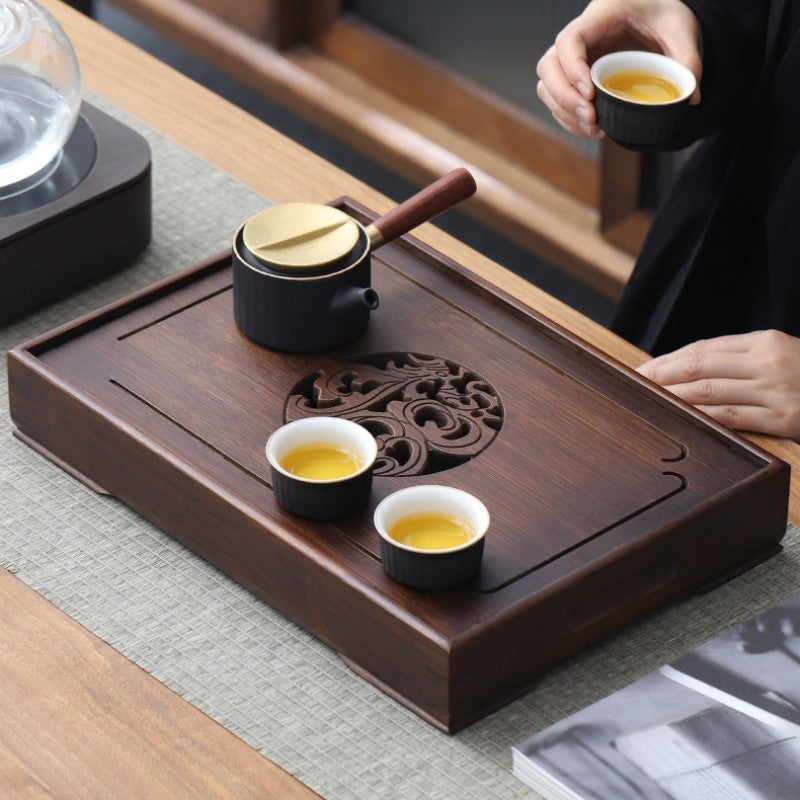 Bamboo Tea Tray with Water Storage|Gong Fu Tea Tray - TeaCeremonyLife