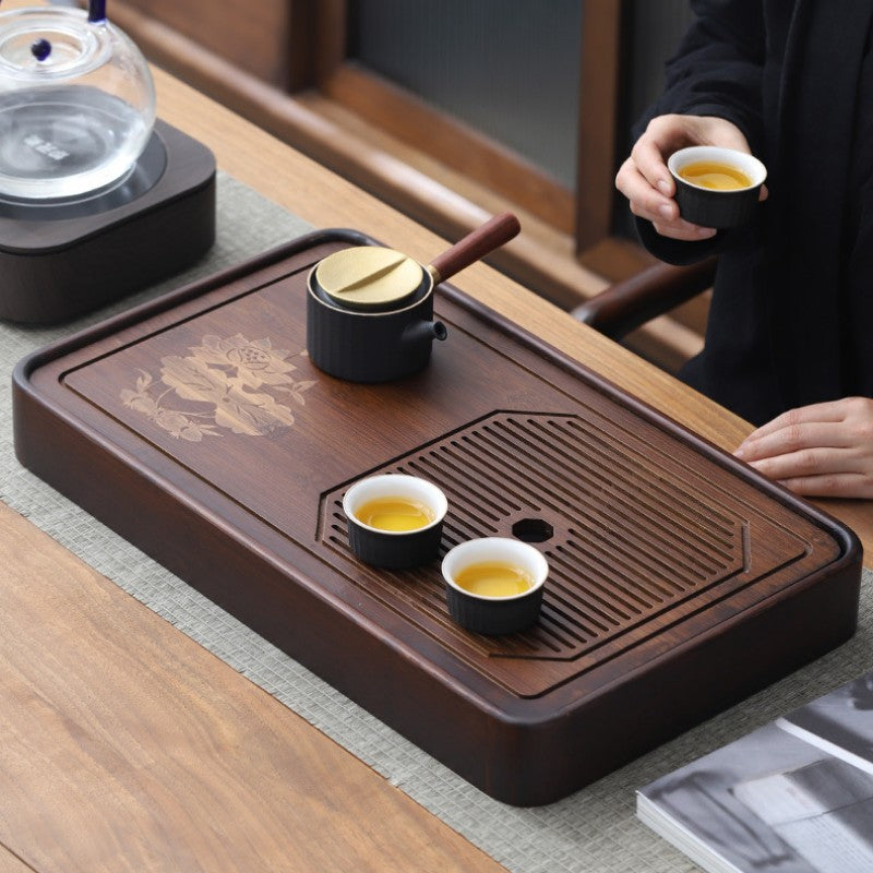 Wood Gong Fu Tea Tray With Water Storage|Chinese Tea Tray - TeaCeremonyLife