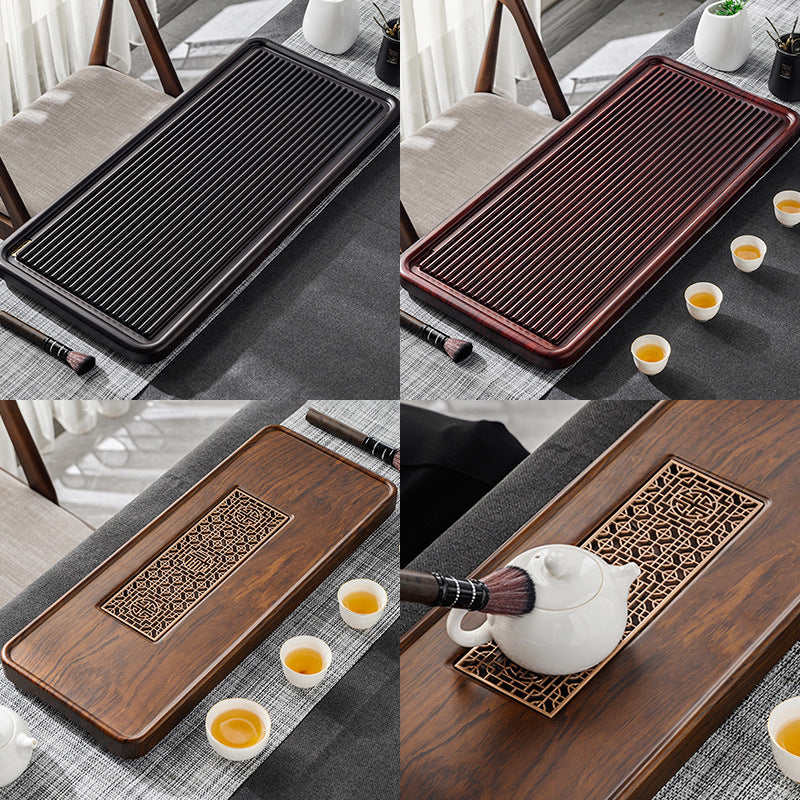 Solid Wooden Tea Tray with Drainage|Gong Fu Tea Tray - TeaCeremonyLife