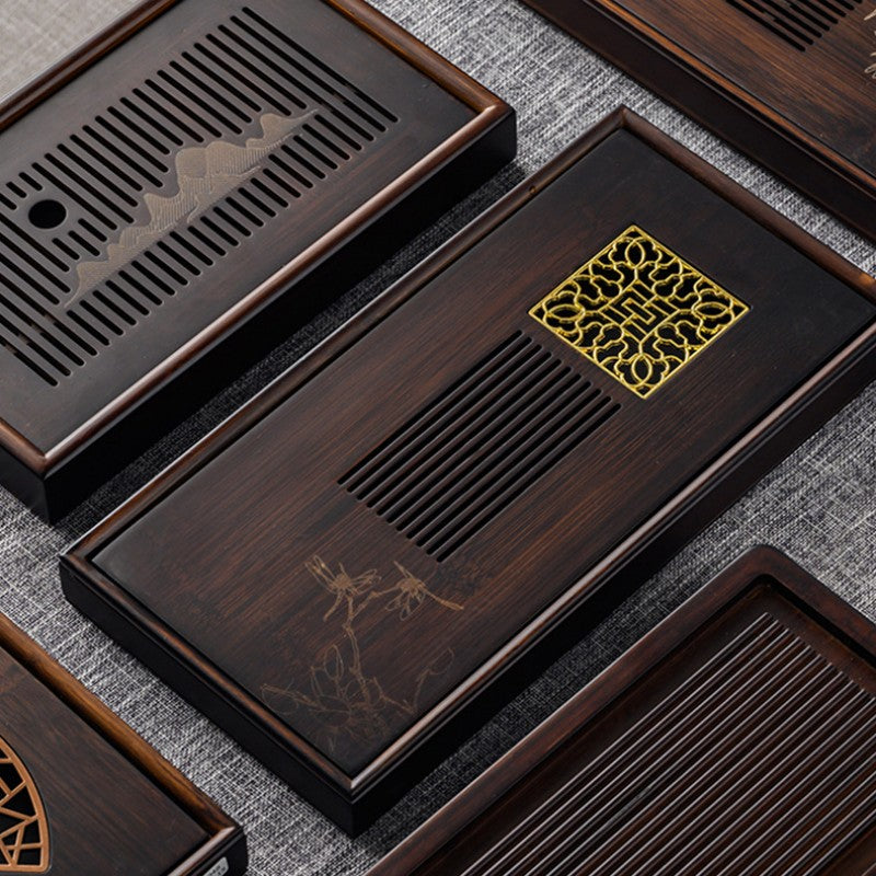 Chinese Wooden Tea Tray with Drainage|Gong Fu tea Tray - TeaCeremonyLife