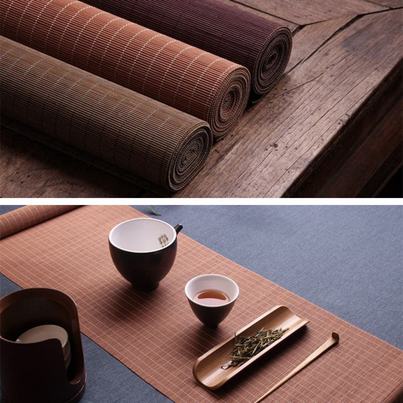 Bamboo Tea Table Mats|Table Cloth|Tea Table Runner|Tea Accessories - TeaCeremonyLife