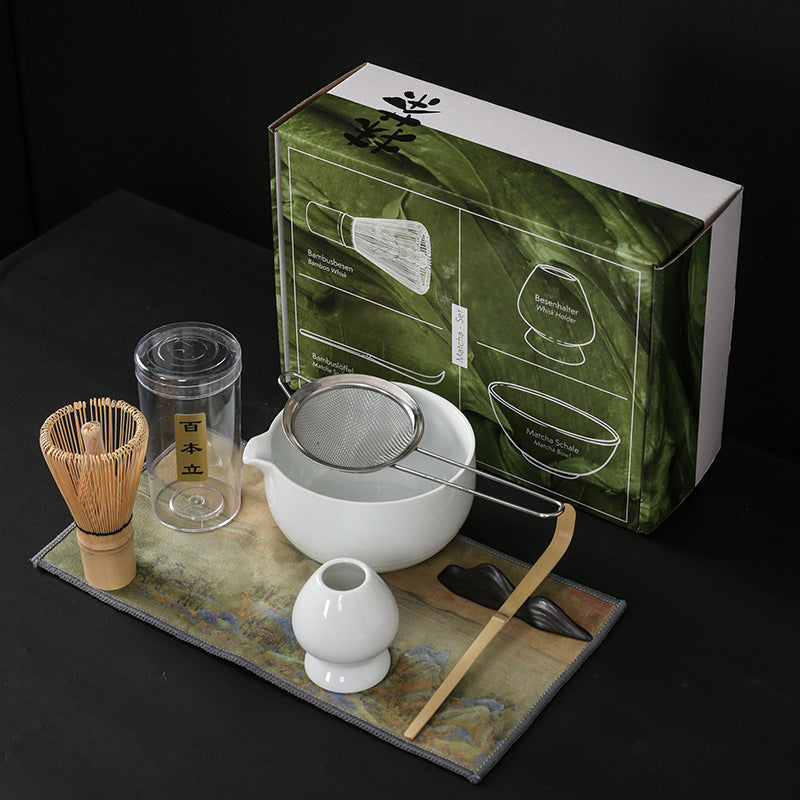 Ceramic Matcha Tea Set with Spout|Japanese Tea Set - TeaCeremonyLife