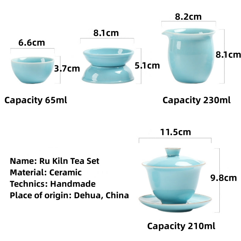 Chinese Ru Kiln Ceramic Tea Set|Chinese Gongfu Tea Set - TeaCeremonyLife