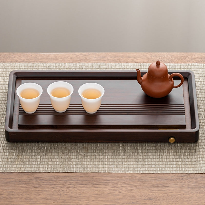 Bamboo Gong Fu Tea Tray with Drainage|China Kung Fu Tea Tray - TeaCeremonyLife