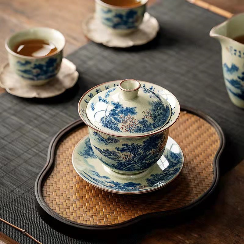 Porcelain Gaiwan Set|Gong Fu Gaiwan Set|Kung Fu Tureen Drinkware