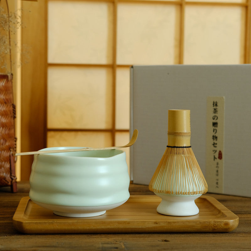 Ceramic Matcha Sets with Bamboo Whisk|Matcha Set with Chasen - TeaCeremonyLife