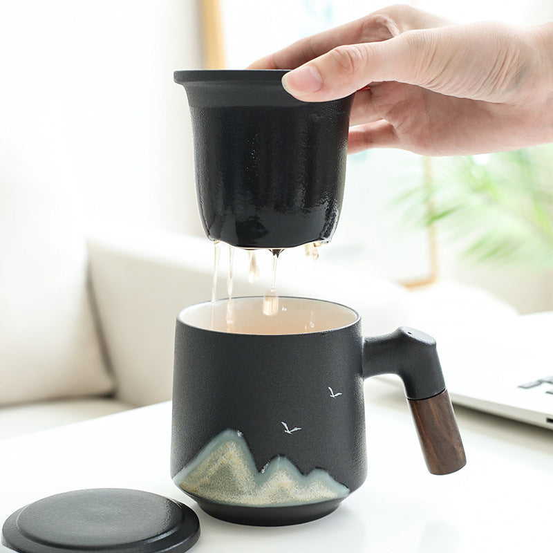 Ceramic Mug|Coffee Mug With Infuser And Handle - TeaCeremonyLife