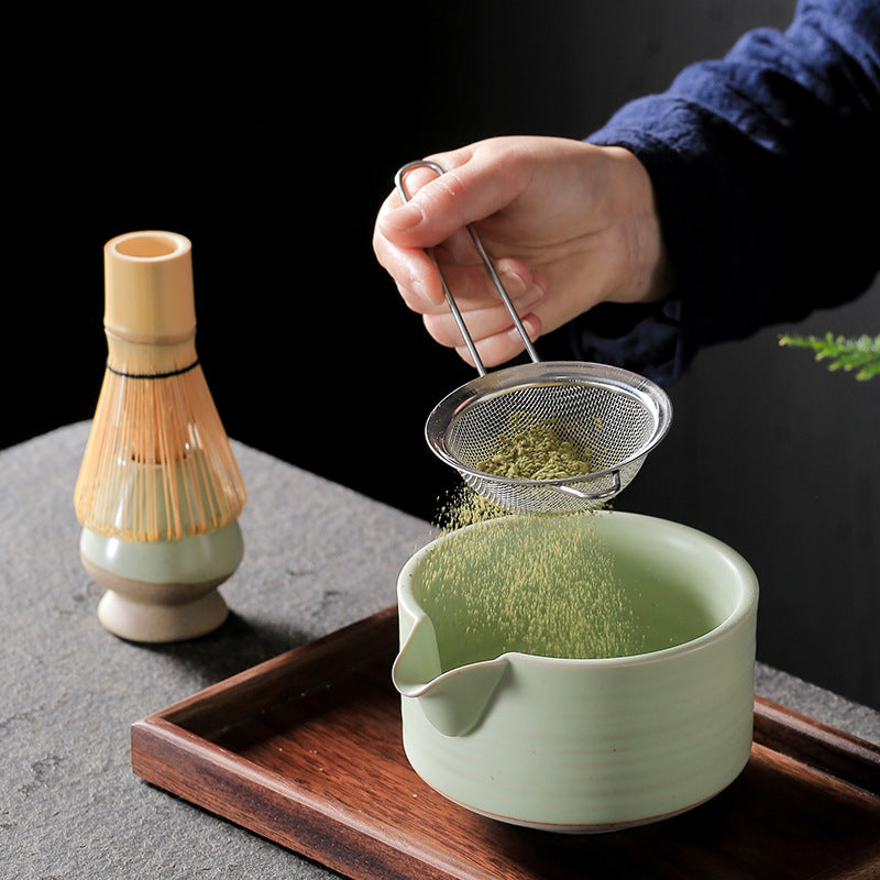 Ceramic Matcha Tea Set with Spout|Japanese Tea Set - TeaCeremonyLife