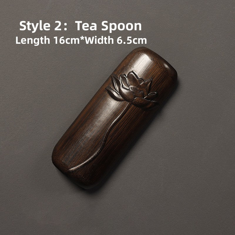 Ebony Tea Spoon Tea Ceremony Set|Bamboo Tea Accessories - TeaCeremonyLife