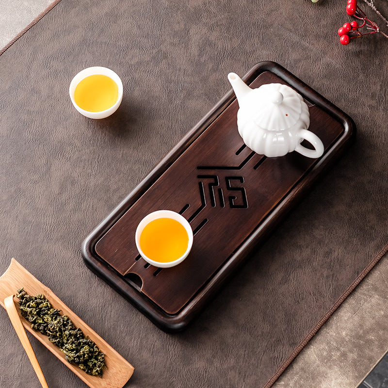 Chinese Solid Wood Tea Tray with Water Storage|Kung Fu Tea Tray - TeaCeremonyLife