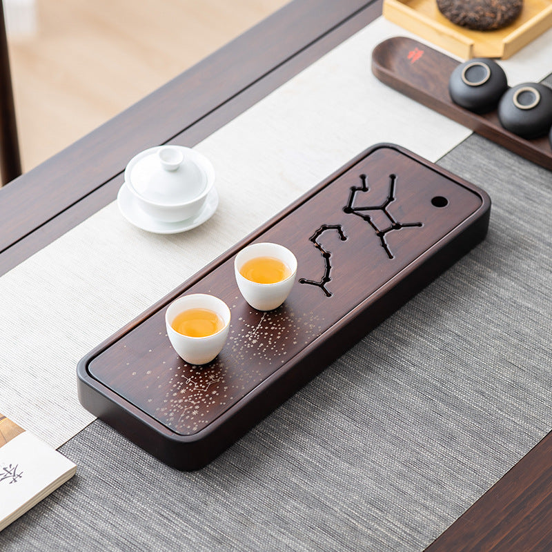 Wooden Gong Fu Tea Tray with Drainage|Tea Tray with Water Storage - TeaCeremonyLife