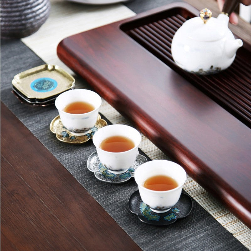 Elegant Enamel Alloy Tea Coaster|Coffee Coasters|Tea Accessories