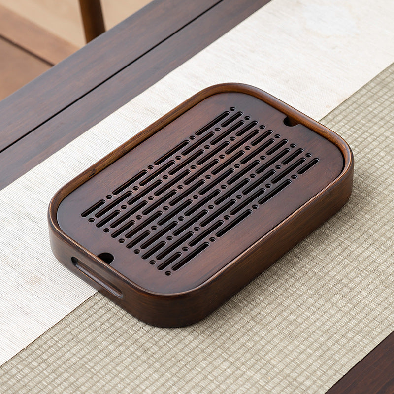 Chinese Wooden Tea Tray|Square Gongfu Tea Tray Water Storage|Kung Fu Tea Tray - TeaCeremonyLife