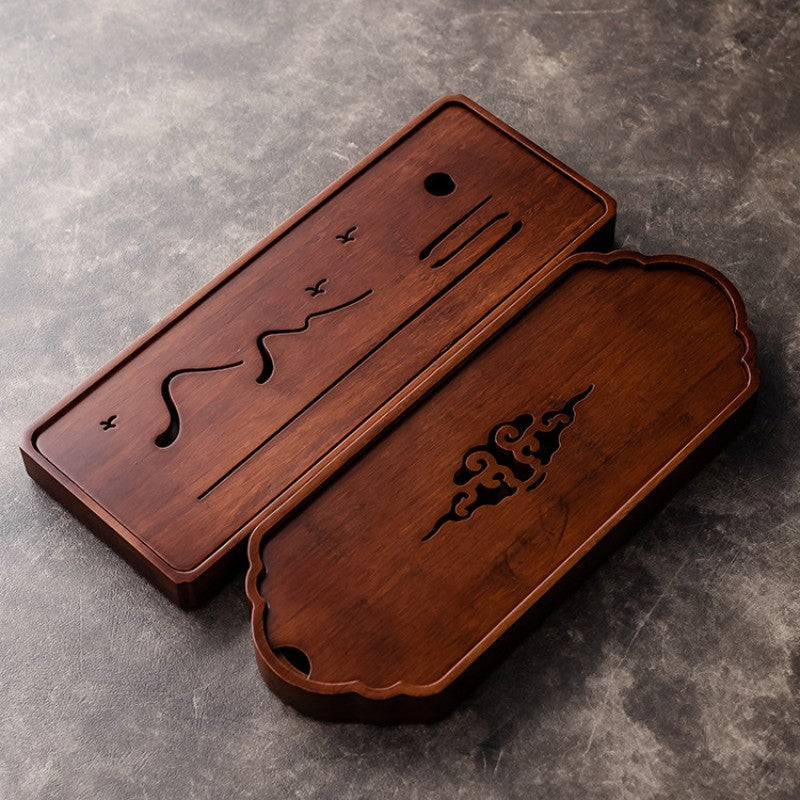 Chinese Wood Tea Tray with Water Storage|Kung Fu Tea Tray - TeaCeremonyLife