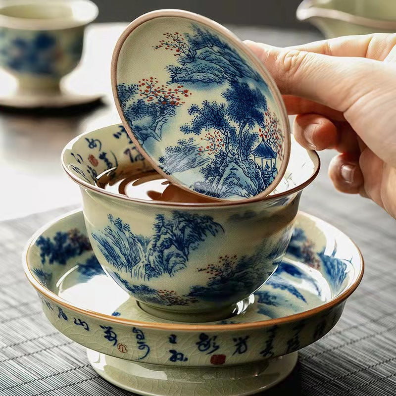 Porcelain Gaiwan Set|Gong Fu Gaiwan Set|Kung Fu Tureen Drinkware