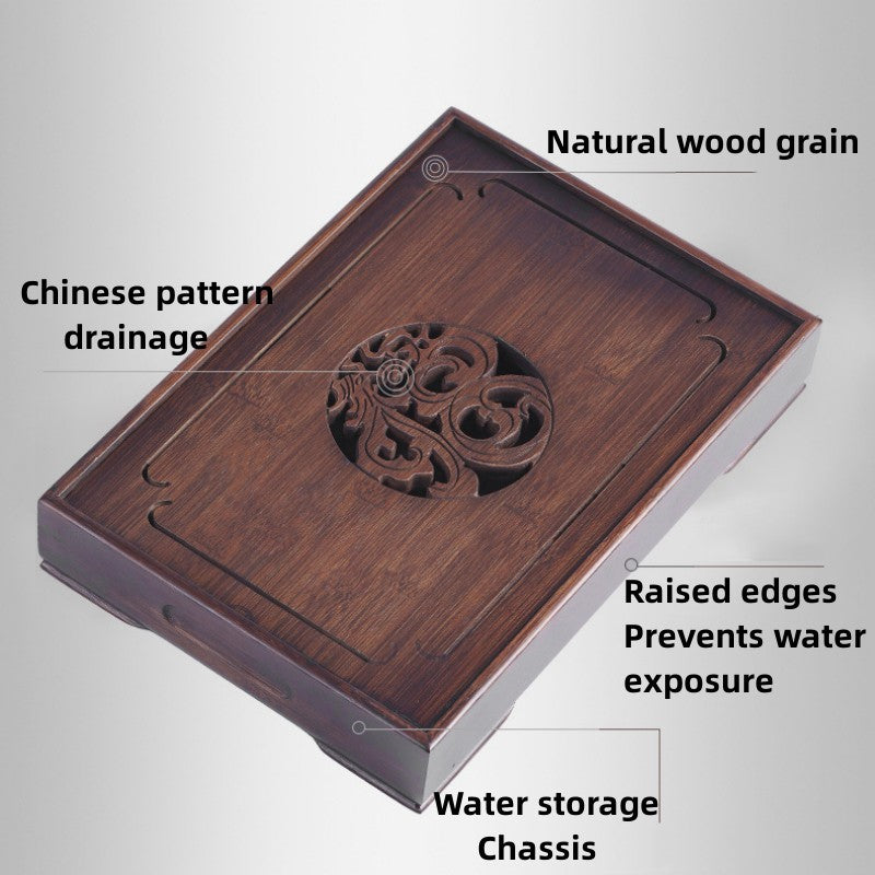 Bamboo Tea Tray with Water Storage|Gong Fu Tea Tray - TeaCeremonyLife