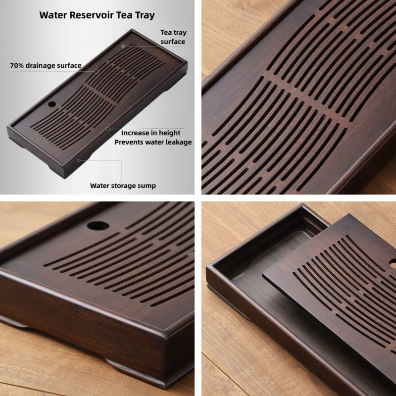 Chinese Wooden Tea Tray With Water Storage|Gong Fu Tea Tray - TeaCeremonyLife