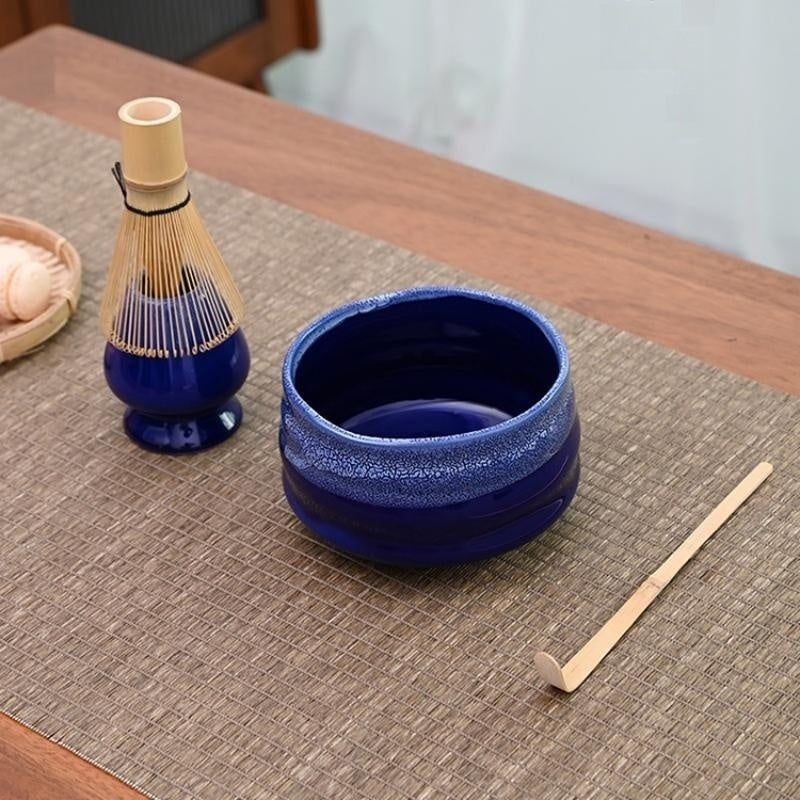 Ceramic Matcha Set with Bamboo Whisk|Japanese Tea Set - TeaCeremonyLife