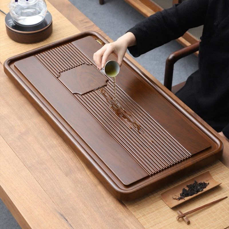 Solid Wooden Tea Tray with Drainage|Gong Fu Tea Tray - TeaCeremonyLife