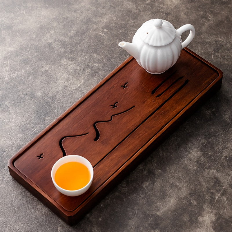 Chinese Wood Tea Tray with Water Storage|Kung Fu Tea Tray - TeaCeremonyLife