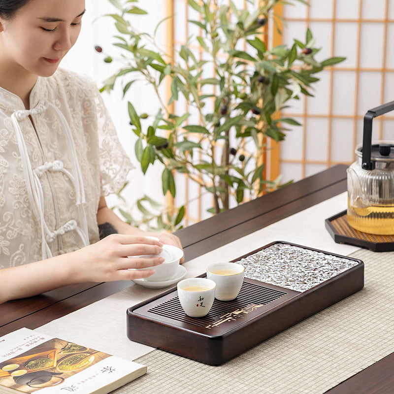 Chinese Wooden Tea Tray|Square Gongfu Tea Tray Water Storage|Kung Fu Tea Tray - TeaCeremonyLife