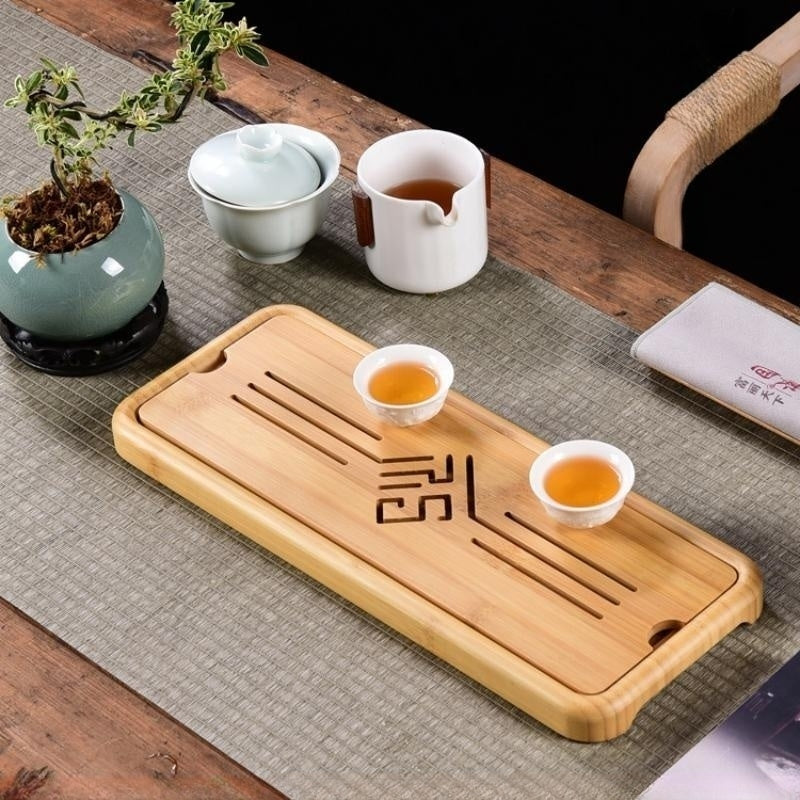 Chinese Wood Gong Fu Tea Tray with Water Storage - TeaCeremonyLife