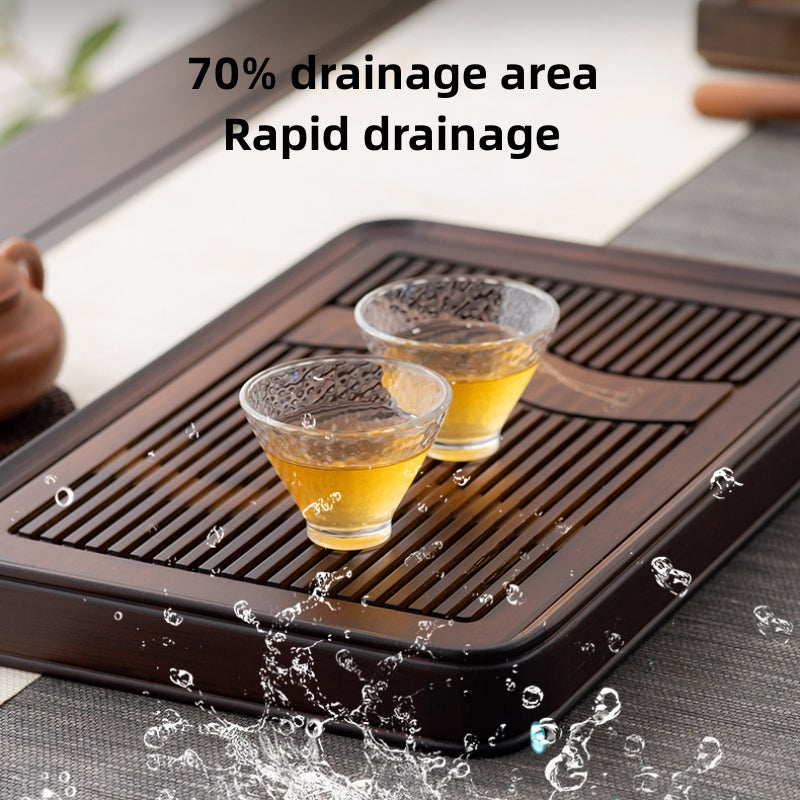 Chinese Bamboo Tea Tray with Drainage|Gong Fu Tea Tray - TeaCeremonyLife