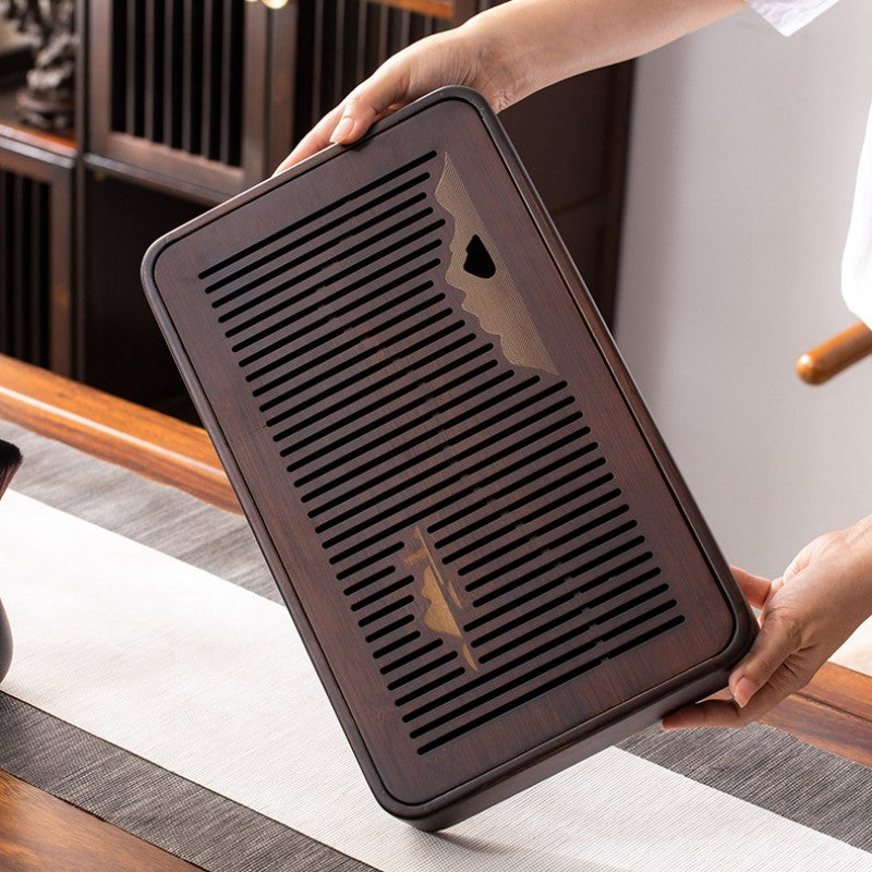 Wooden Tea Tray With Water Storage|Gong Fu Tea Tray - TeaCeremonyLife