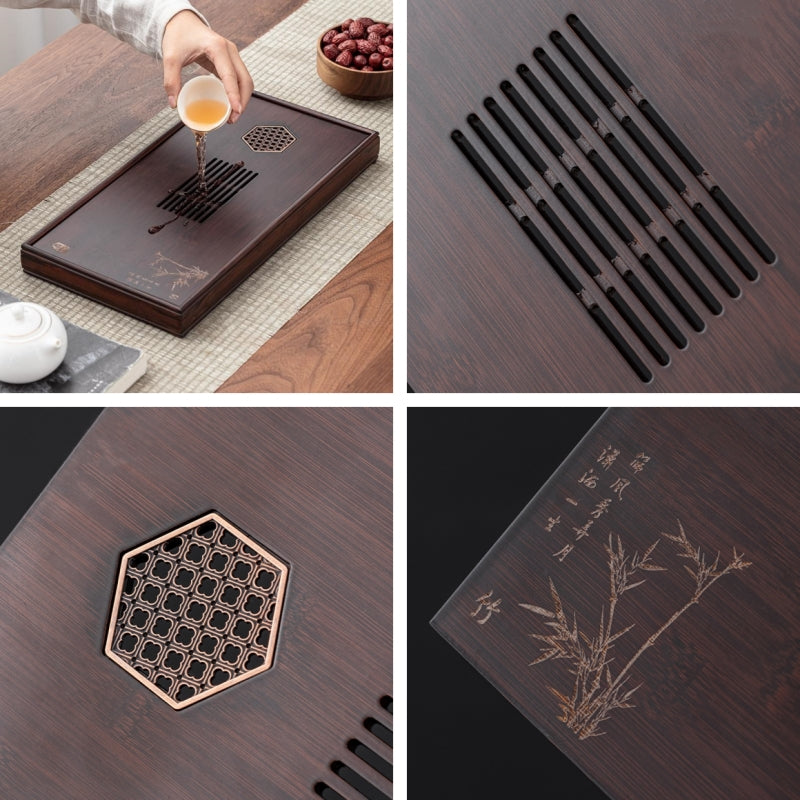 Bamboo Gong Fu Tea Tray with Water Storage|Tea Ceremony Tray - TeaCeremonyLife