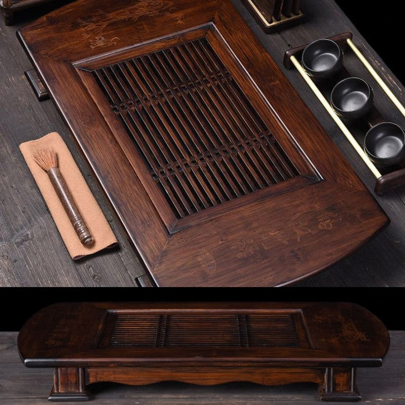 Chinese Wood Tea Tray With Drainage|Gong Fu Tea Tray - TeaCeremonyLife