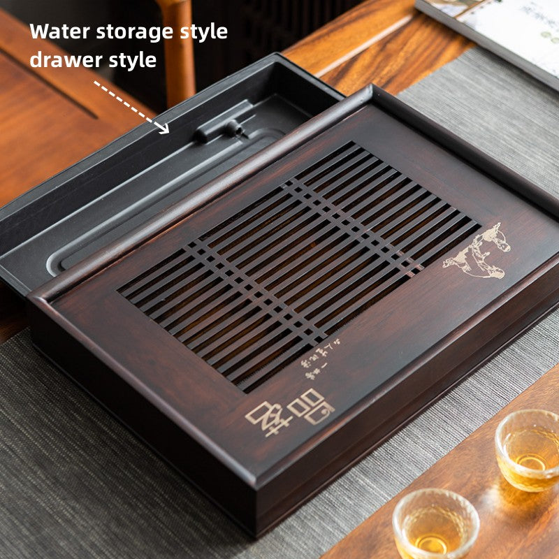 Chinese Solid Wood Tea Tray Water Storage|Kung Fu Tea Tray - TeaCeremonyLife