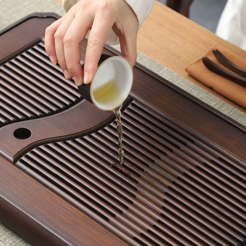 Bamboo Gong Fu Tea Tray With Drainage - TeaCeremonyLife