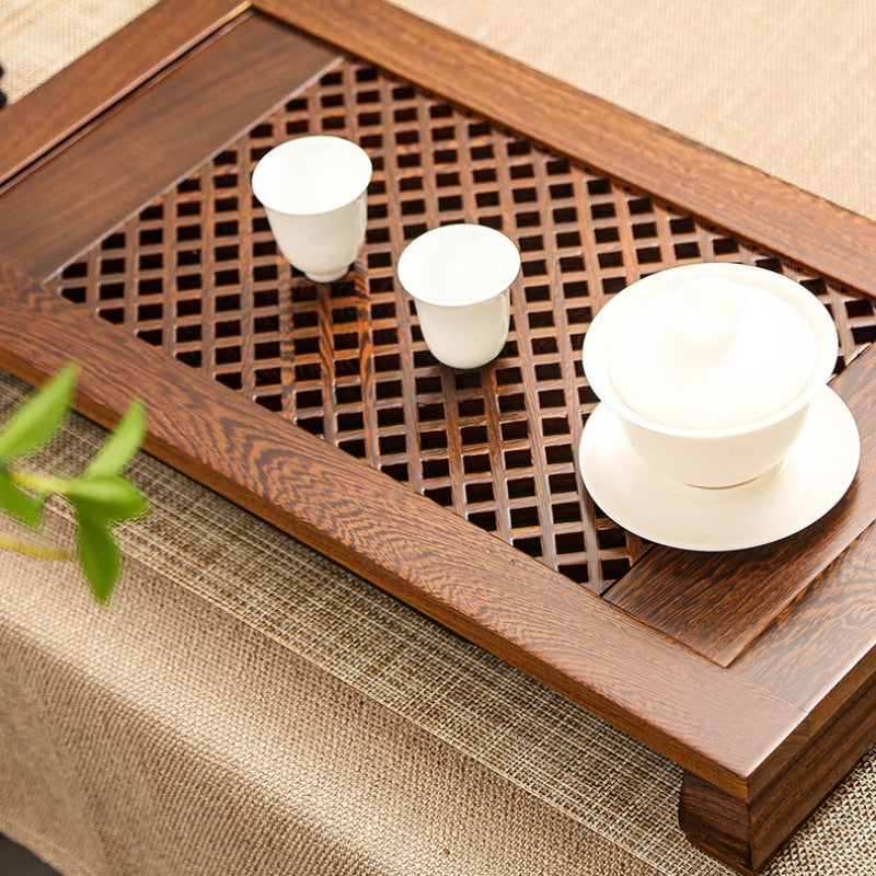 Chinese Wood Tea Tray with Dianage|Gong Fu Tea Tray - TeaCeremonyLife