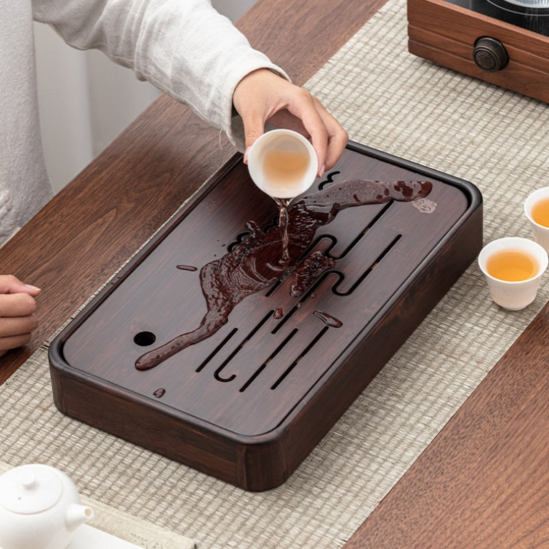 Bamboo Tea Tray with Water Storage|Gong Fu Tea Tray - TeaCeremonyLife