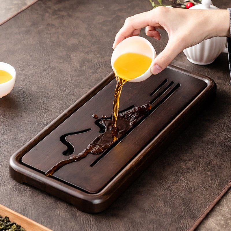 Chinese Solid Wood Tea Tray with Water Storage|Kung Fu Tea Tray - TeaCeremonyLife