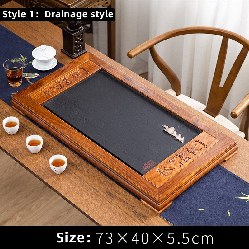 Chinese Pearwood Gong Fu Tea Tray with Drainage - TeaCeremonyLife