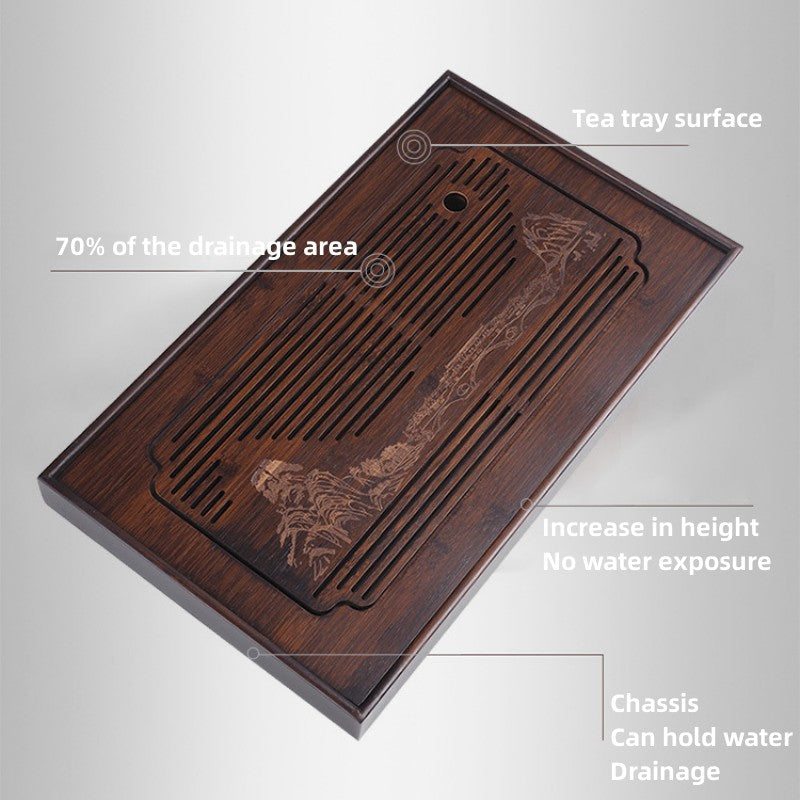 Bamboo Tea Tray With Drainage|Gong Fu Tea Tray - TeaCeremonyLife