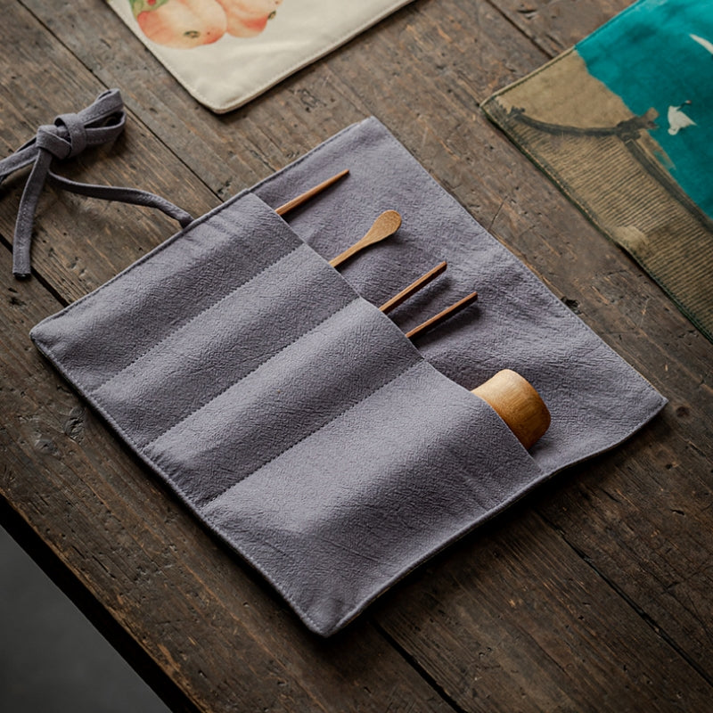 Natural Bamboo Tea Spoon with Bag|Tea Ceremony Set|Bamboo Tea Accessories - TeaCeremonyLife