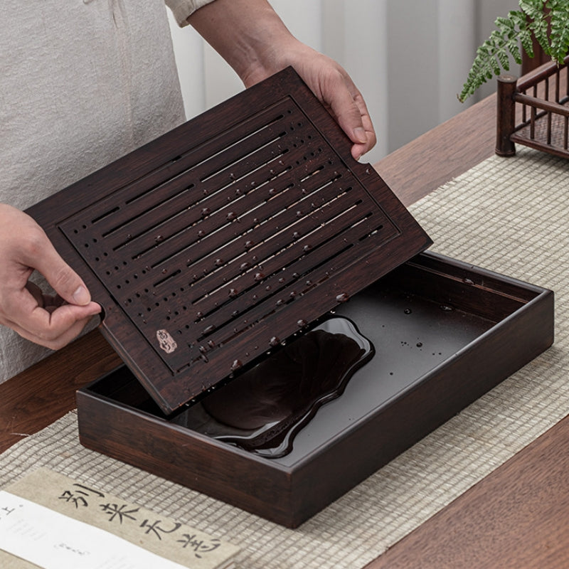 Bamboo Gong Fu Tea Tray with Water Storage - TeaCeremonyLife