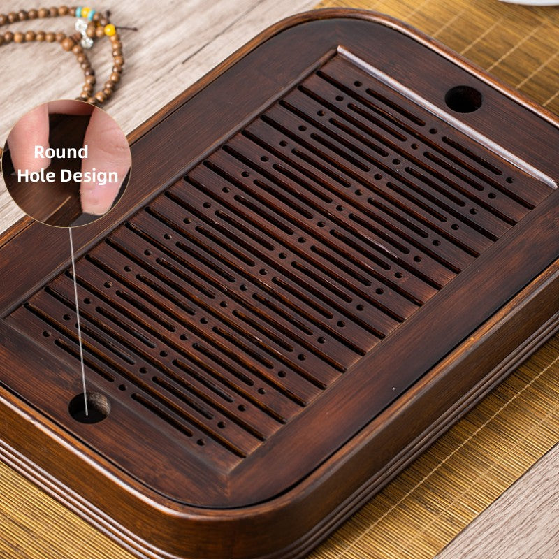 Solid Wooden Tea Tray Water Storage|Kung Fu Tea Tray - TeaCeremonyLife