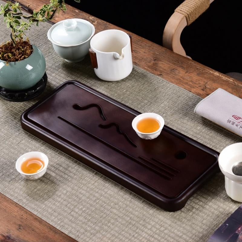 Chinese Wood Gong Fu Tea Tray with Water Storage - TeaCeremonyLife