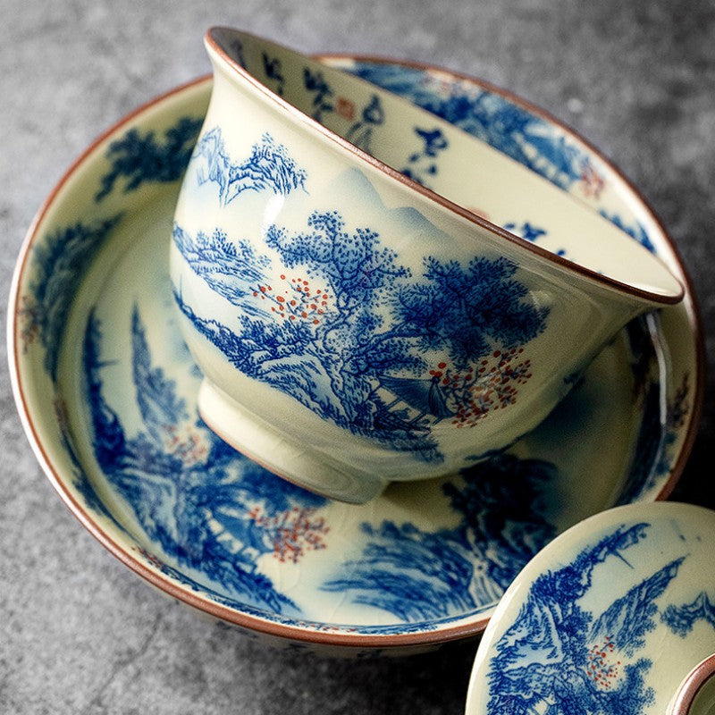 Porcelain Gaiwan Set|Gong Fu Gaiwan Set|Kung Fu Tureen Drinkware