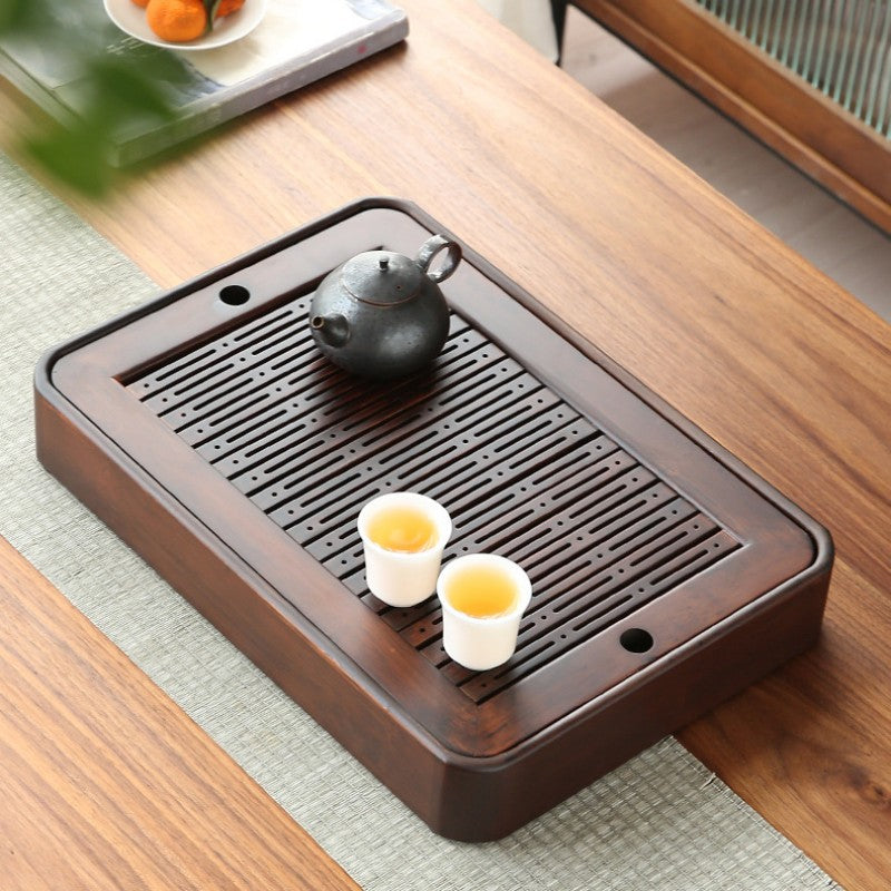 Chinese Wood Tea Tray with Water Storage|Gong Fu Tea Tray - TeaCeremonyLife