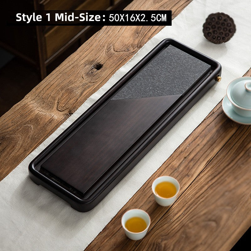 Wooden And Ushi Tea Tray with Drainage|Gong Fu Tea Tray - TeaCeremonyLife