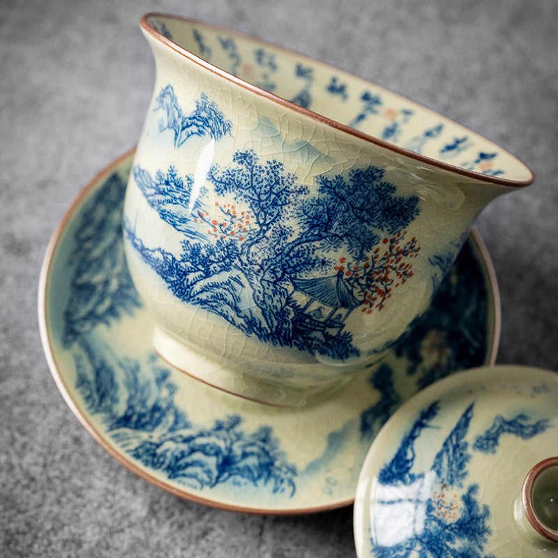 Porcelain Gaiwan Set|Gong Fu Gaiwan Set|Kung Fu Tureen Drinkware