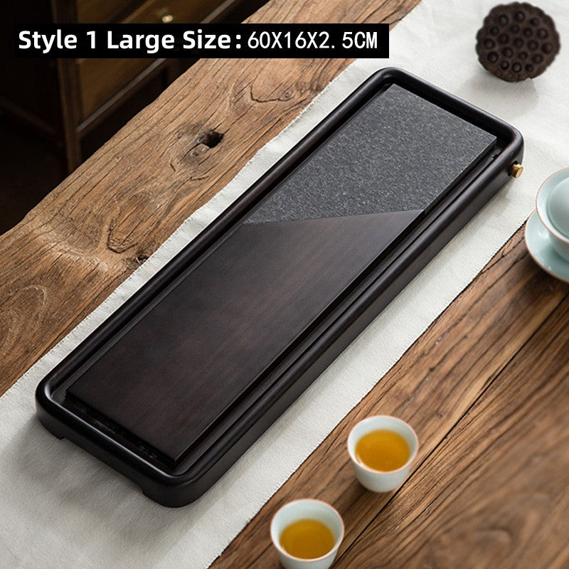 Wooden And Ushi Tea Tray with Drainage|Gong Fu Tea Tray - TeaCeremonyLife