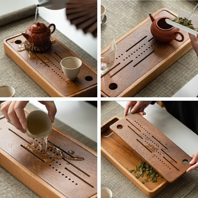 Chinese Solid Wood Tea Tray|Kung Fu Tea Tray - TeaCeremonyLife