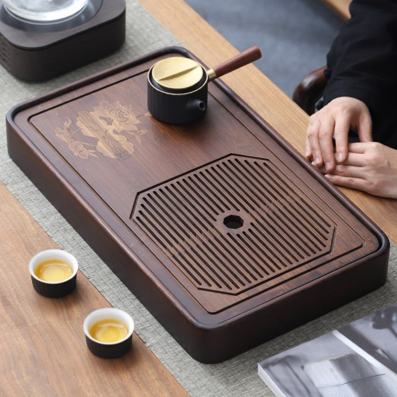 Wood Gong Fu Tea Tray With Water Storage|Chinese Tea Tray - TeaCeremonyLife