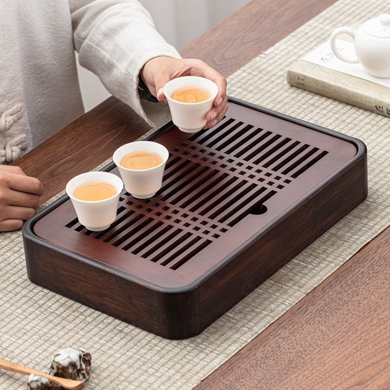 Solid Wood Gong Fu Tea Tray with Water Storage|Chinese KungFu Tea Tray - TeaCeremonyLife